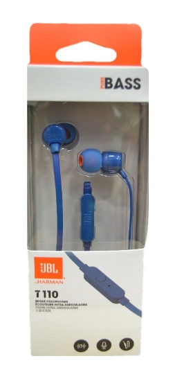 Picture of JBL T110 Stereo In Ear Earphones With Mic - Blue